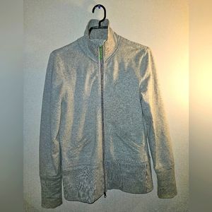 LULULEMON | Womens Zip up sweater | Grey w/ green trim | Pre-loved, Good shape